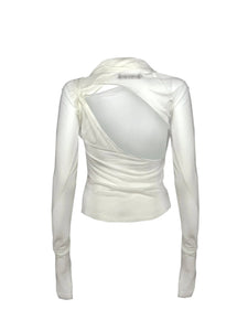 HYEIN SEO - Tied Long Sleeve Top - AW25 - WHITE